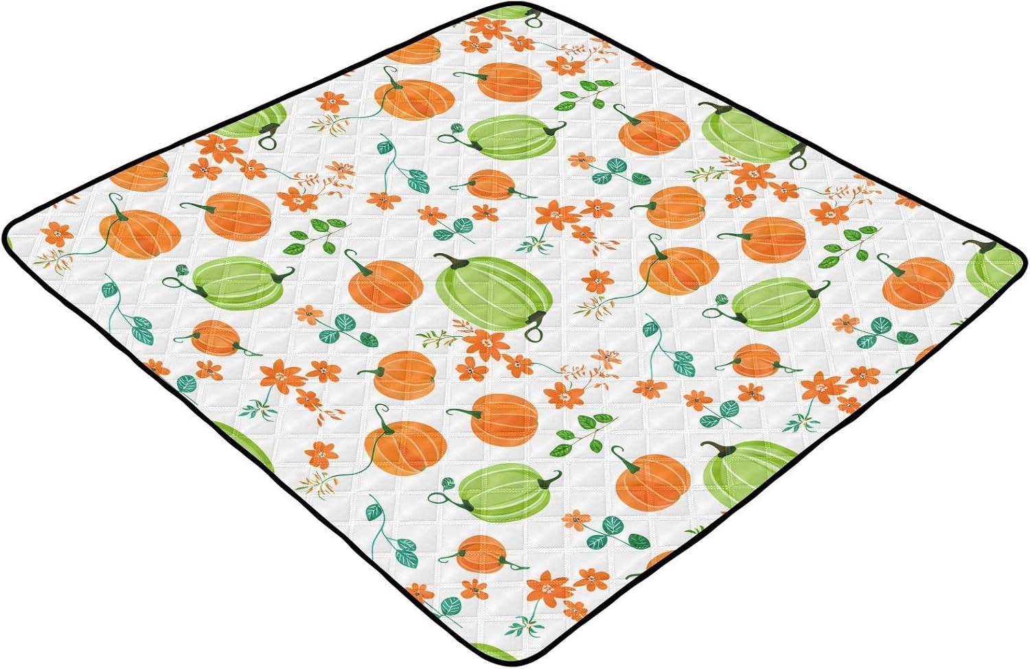 Graffiti Colorful Pumpkins Baby Play Mat, 50“ X 50” Washable Folding Crawling Mat, Baby Floor Mat, Soft, Non-Slip