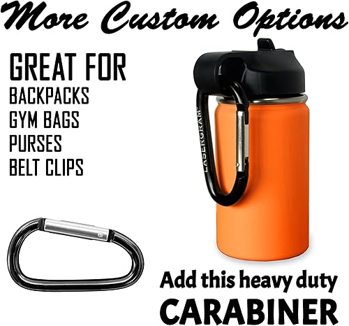 Vista 245 de LaserGram Botella de agua personalizada, palitos de lacrosse, acero inoxidable de doble pared aislada al vacío con popote superior, regalo grabado