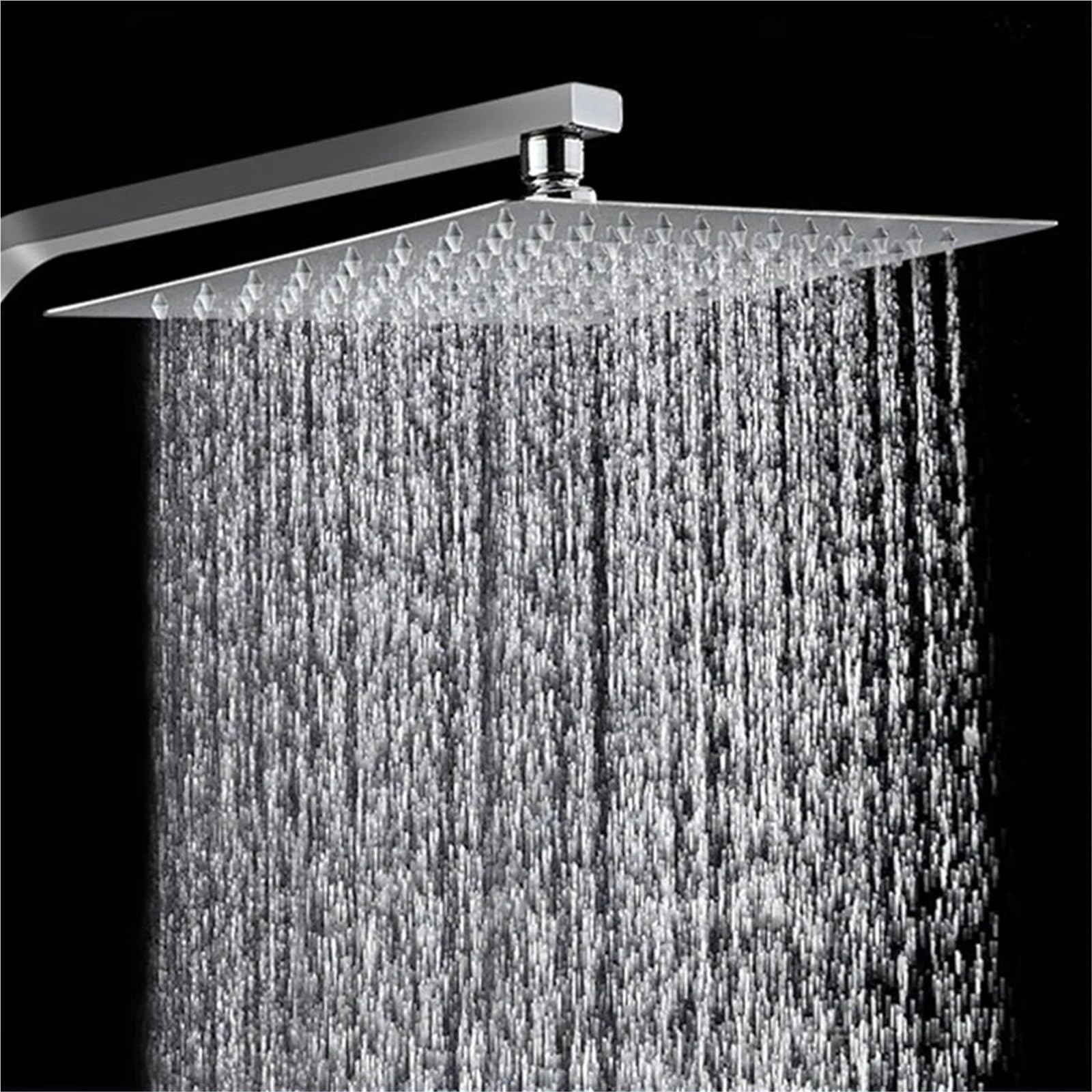 Cabezal de ducha tipo lluvia 12/10/8 pulgadas, cascada acero inoxidable, cuadrado, accesorios baño Cabezal de Ducha Lluvia(10 Inch (25CM))