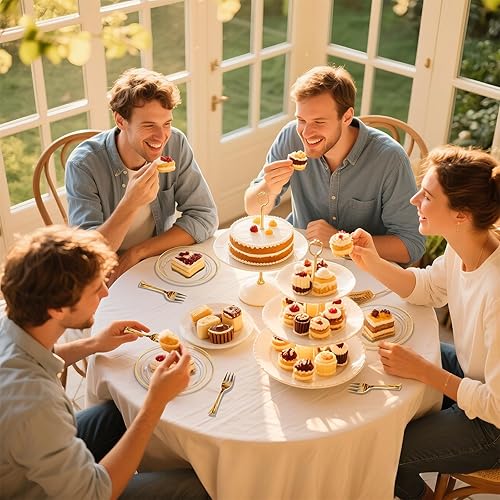 Miniatura 35 de DaYammi 240 platos de plástico dorado que incluyen 120 platos de postre y 120 tenedores para pasteles, plato de fiesta martillado, platos dorados