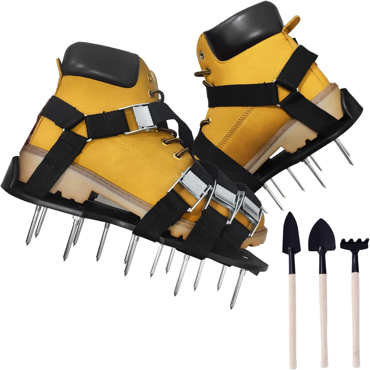 Lawn Aerator Shoes, Easiest to USE Lawn Aerator Sandal, Heavy Duty Spiked Sandals for Aerating Your Lawn or Yard