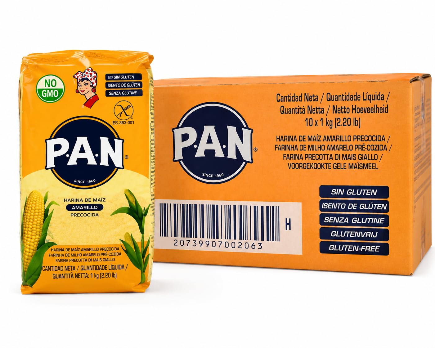 HARINA - PAN - CAJA DE HARINA PAN DE MAIZ AMARILLO PRECOCIDA - 1 KG - 10 UNIDADES