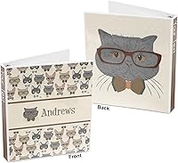 Vista 5 de Carpeta personalizada de 3 anillas Hipster Cats - 1 pulgada