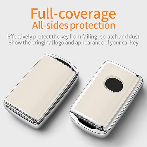 Miniatura 3 de Sindeda Mazda - Funda para llavero con funda para llavero, protección 360 para Mazda 3, CX-5, CX-30, CX-9 (blanco)