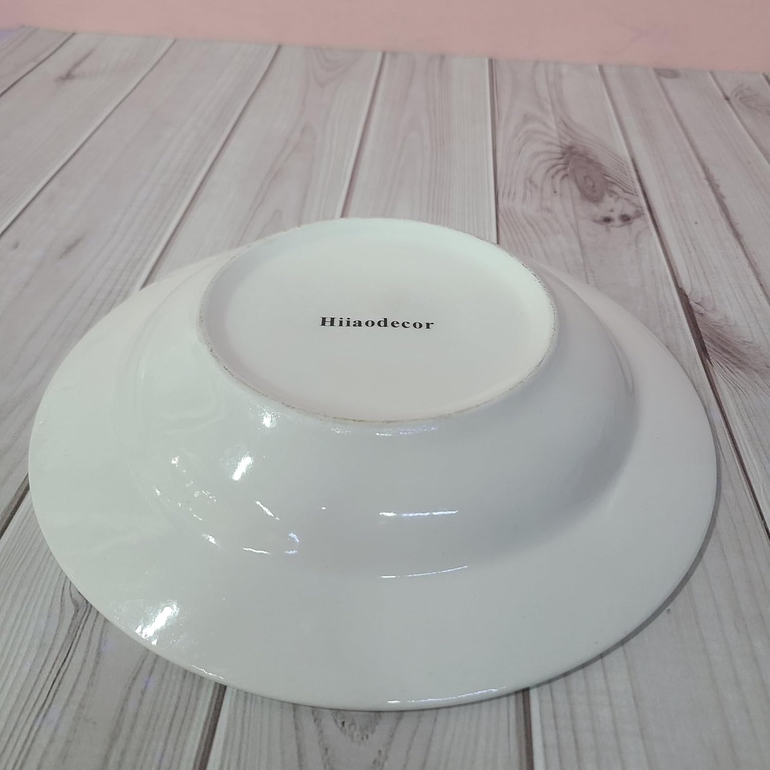 Hiiaodecor Table plates – Ribbed-rimmed deep plate, suitable for soups, pasta, salads, and everyday meals