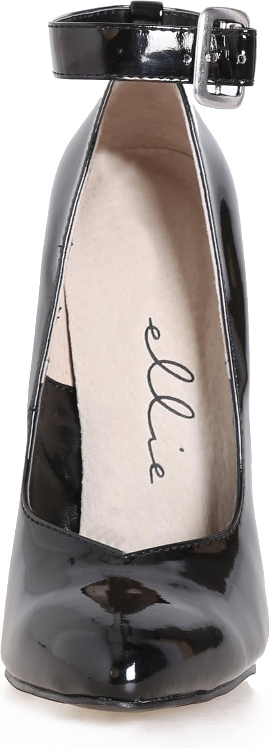 Ellie Shoes Women's 6 Inch Heel Fetish Pump with Ankle Strap (Black;9)