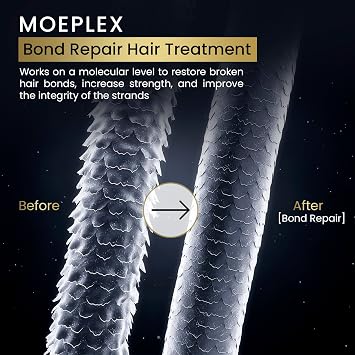 Moeplex Bond and Seal (16 Fl. Oz) | Color Additive Bond Hair Treatment | Infused with Sericin, Natural Oils, Hair Vitamins | Bonding Shampoo and Conditioner for Damaged Hair | Sulfate & Paraben-free