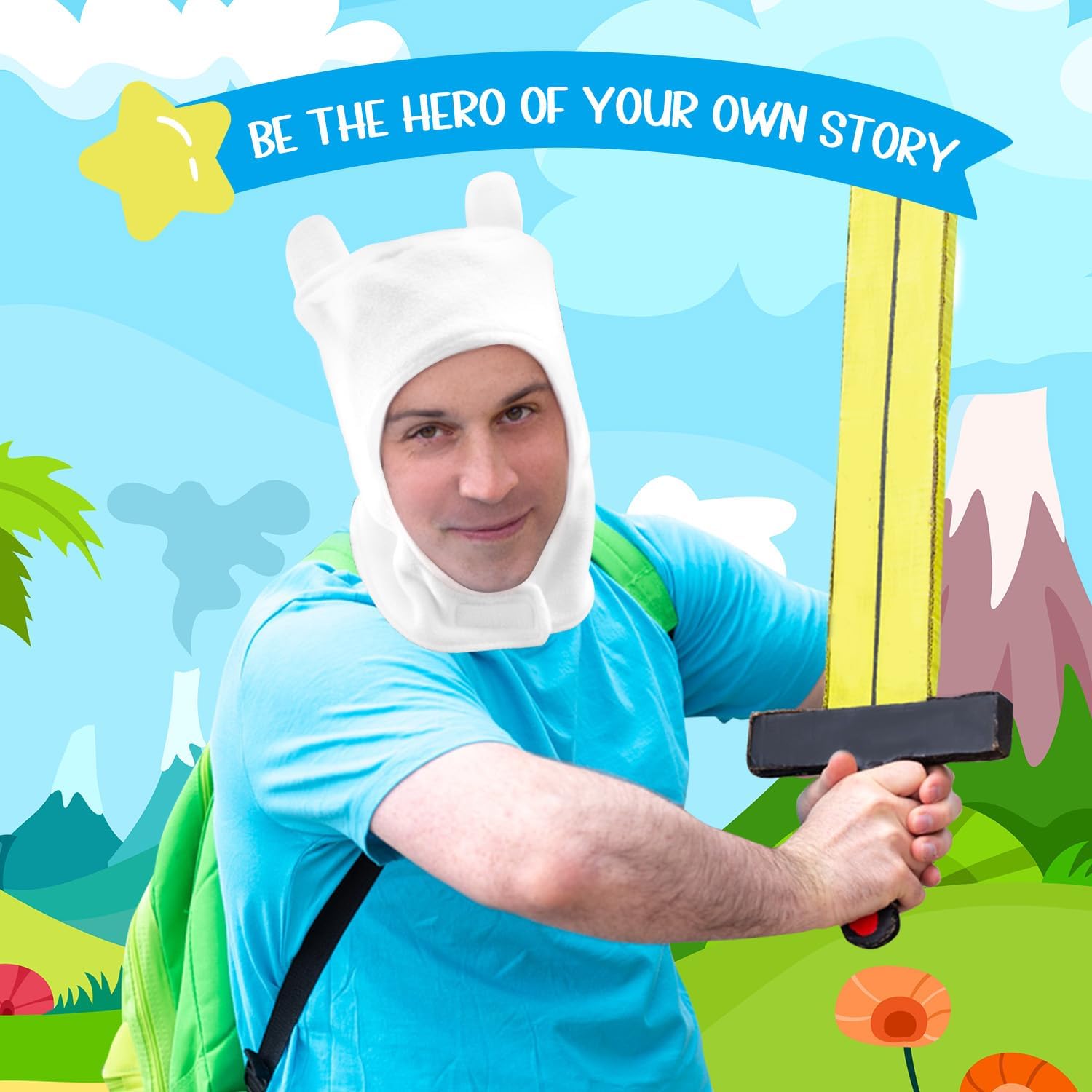 White Anime Cosplay Hat Bunny Ears Costume Cap Fantasy Explorer Dress-Up Accessory for Halloween Christmas Easter - Image 4