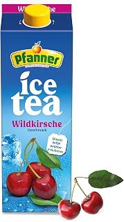 Pfanner IceTea Wild, Cherry, Directly Brewed Black Tea Varieties Combined with Cherry Juice (1 x 2 L) Wild cherry 2 L (pack of 1)