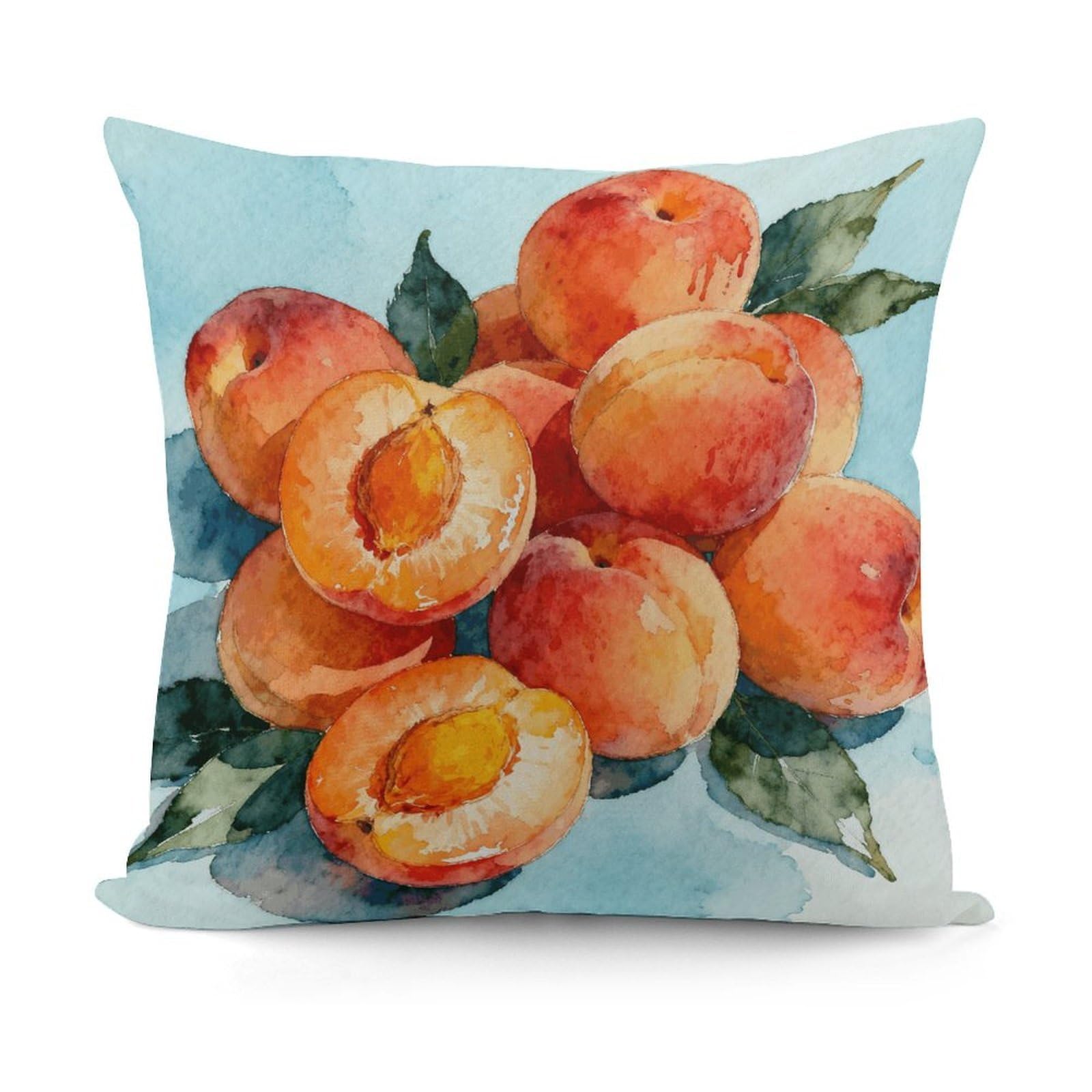 VstaDank Apricot Pillow Covers Soft Plush Decorative Square Pillow Cover Modern Breathable Pillowcases Pillowcase with Invisible Zipper 18x18 Inches for Sofa Living Room