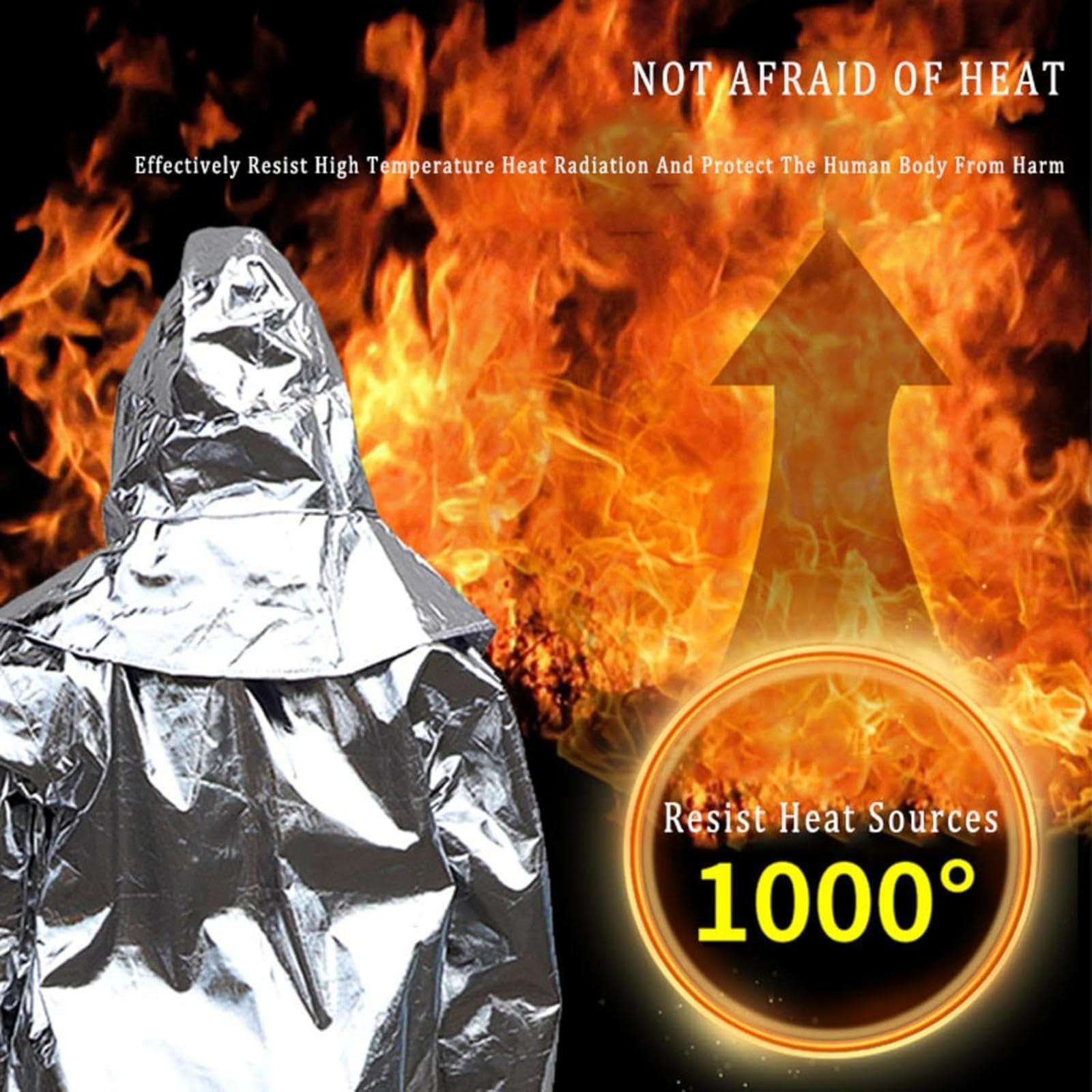 Ropa Trabajo Ignífuga, Ropa Aislamiento Alta Temperatura Material Ligero Seguridad Ignífugo para Plantas Químicas Y contra Incendios