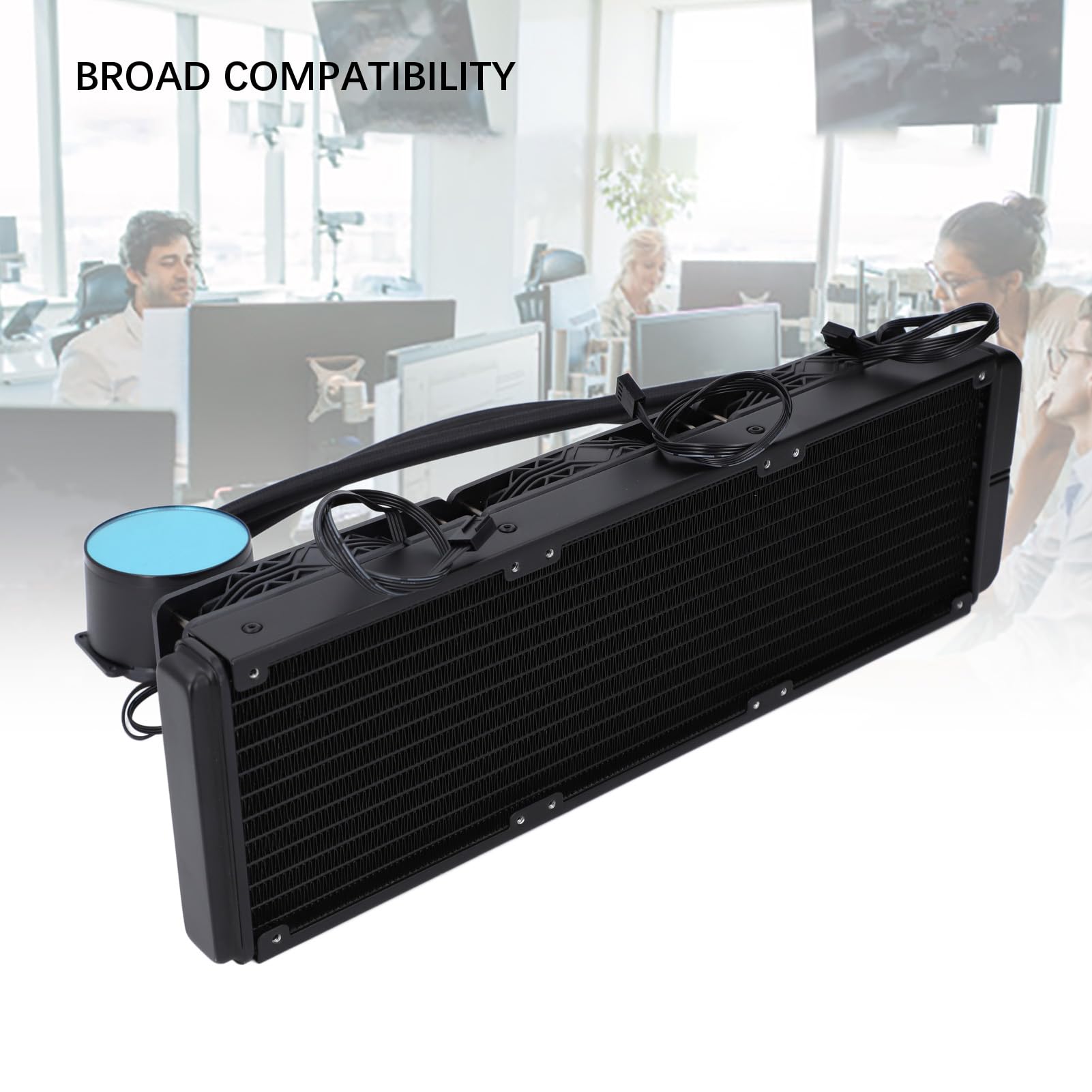Garsent CPU Płynna Chłodnica, Zintegrowany Komputerowy Układ Chłodzenia Cieczy z chłodnicą 360 Mm, Chłodnica AIO z 3 Wentylatorami PWM dla LGA 1700 1200 115X, Wysoka wydajność i Niski