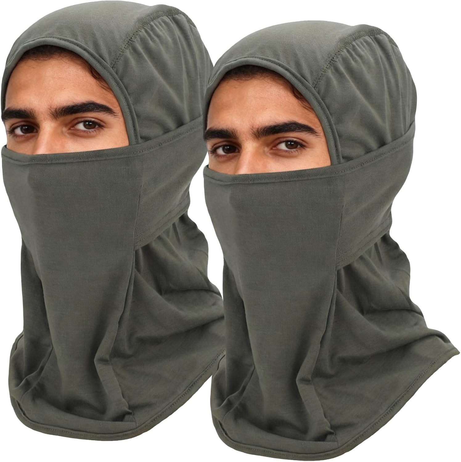 2-Pack Lightweight Cotton Ski Masks | Breathable Balaclava for Summer 2-Pack Lightweight Cotton Ski Masks | Breathable Balaclava for Summer