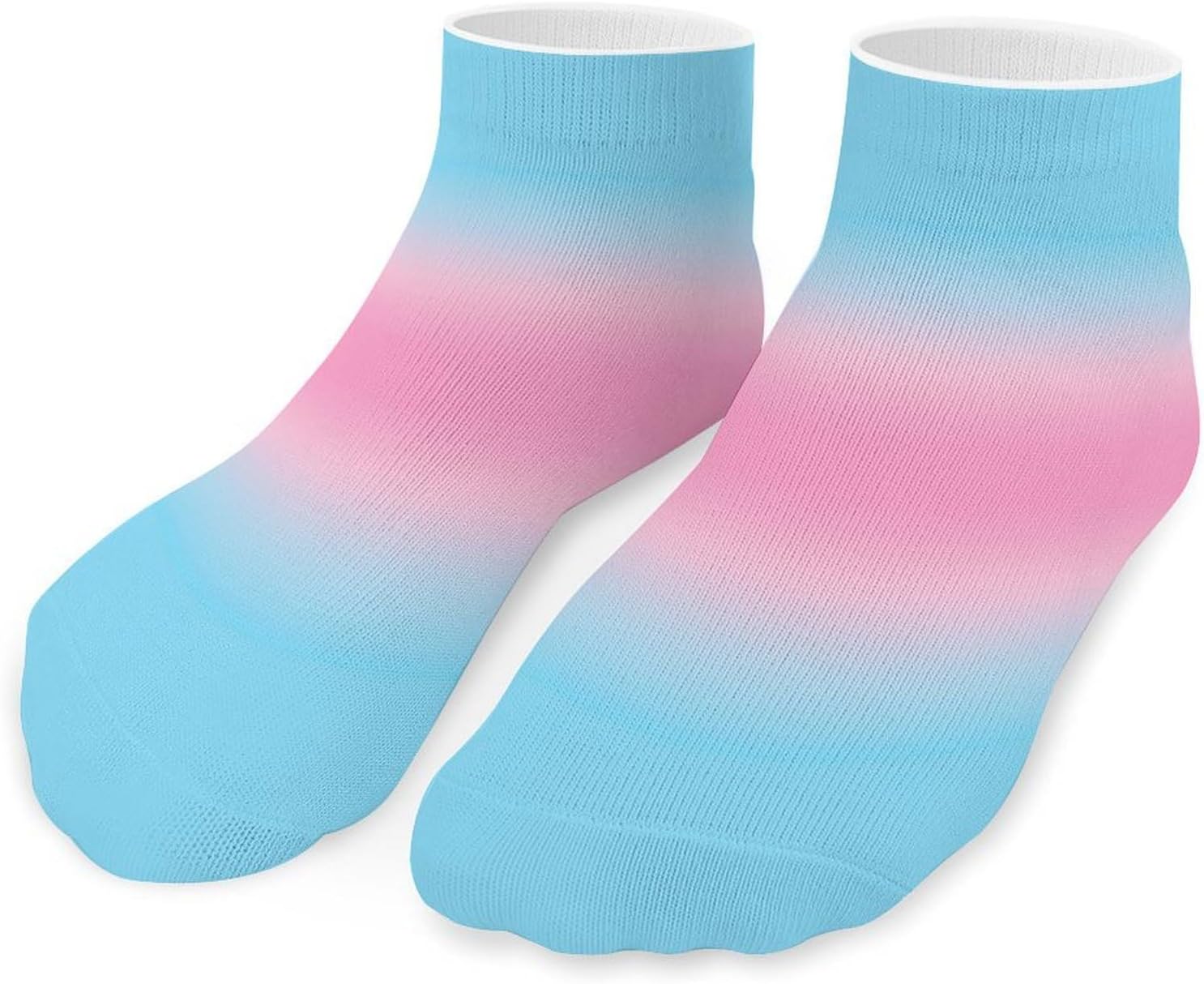 Transgender Flag Colors 5 Pairs Low Cut Ankle Socks Casual Liner Sock No Show Invisible Socks for Men Women
