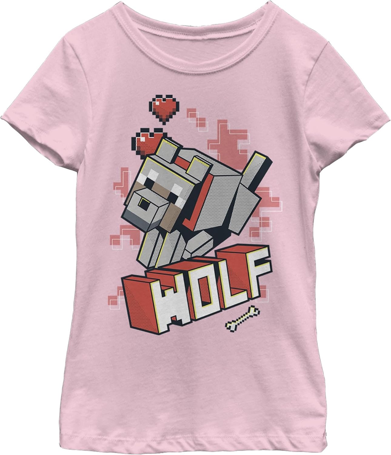 Girl's Minecraft Wolf T-Shirt