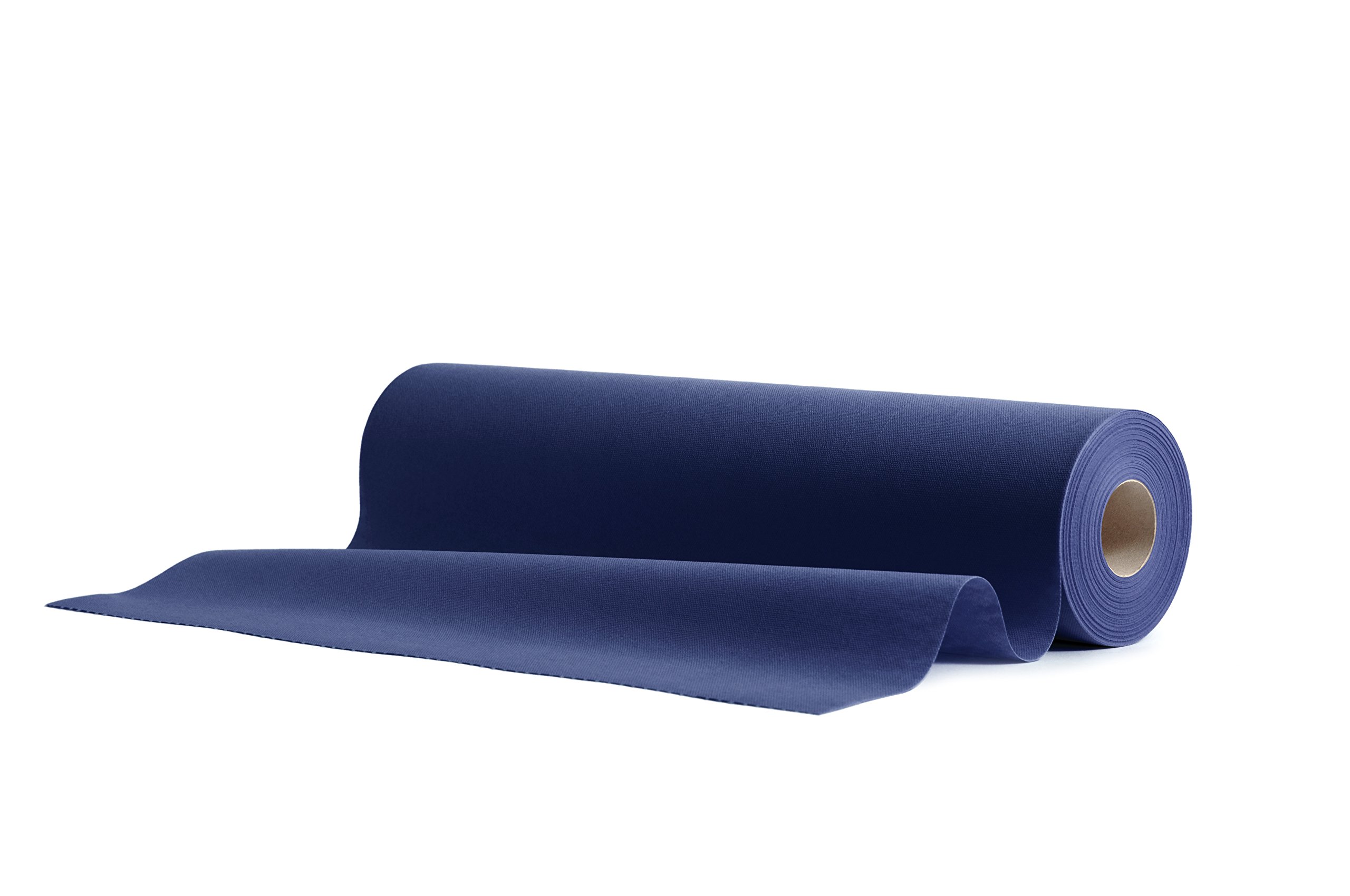 1 Airlaid Table Runner 40 cm x 24 m Roll with Perforation for Easy Shortening, 20 x Disposable Tablecloths per Roll, Table Runner, Fabric-Like Wedding Catering Hotel Premium Quality | Blue