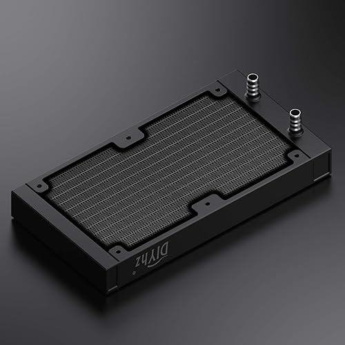 Miniatura 5 de Radiador de Refrigeración por Agua de Aluminio de 12 Tubos para CPU de 240mm, Sin Ventilador de 120mm, DC12V Negro