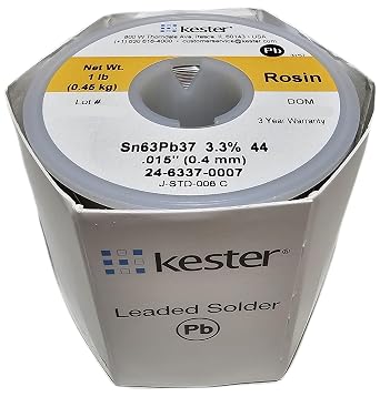 Kester Solder 24-6337-0007 Solder Wire, 63/37 SN/PB, 183C, 1LB