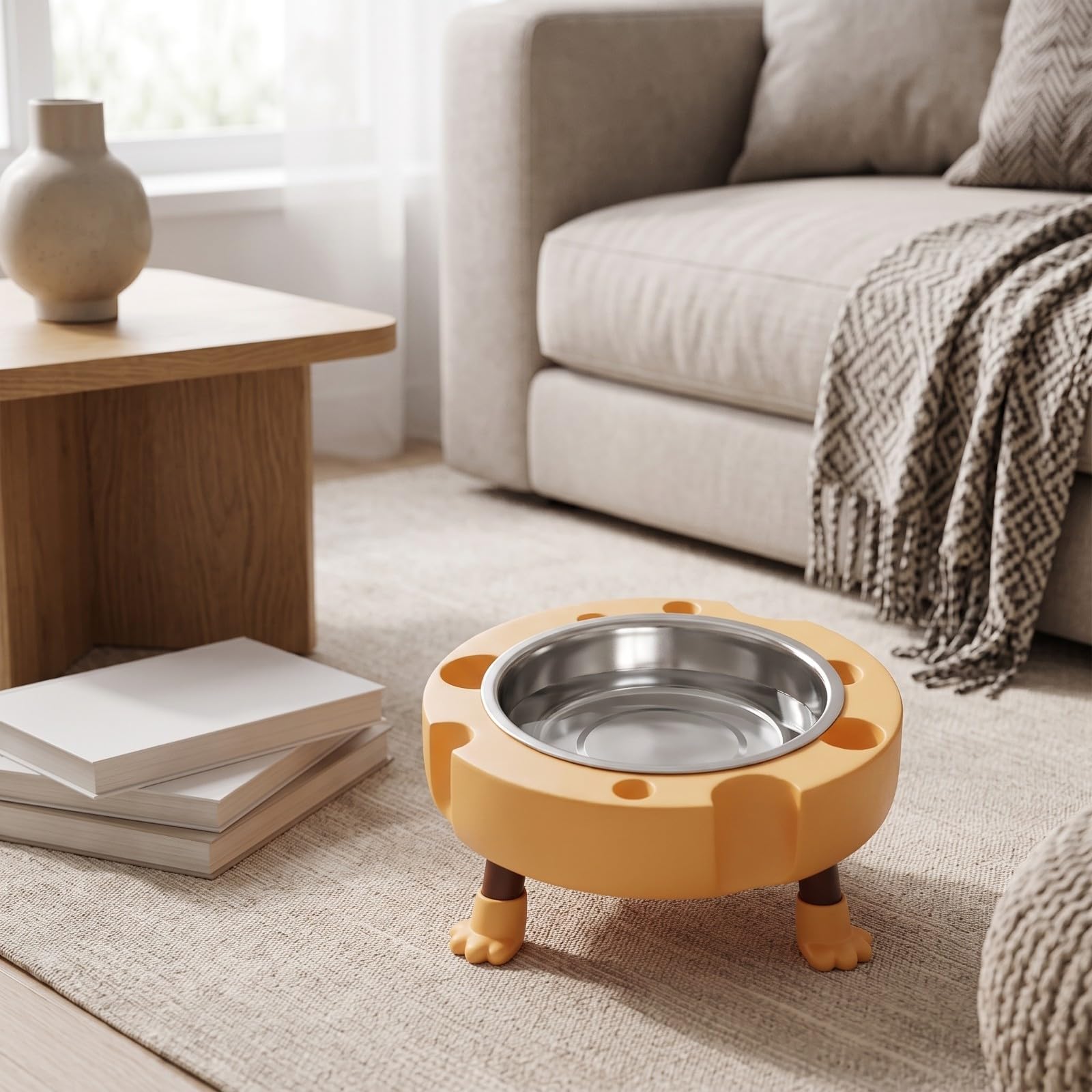 Comedero para Mascotas Estable | Antideslizante, Plato, para Cocina,