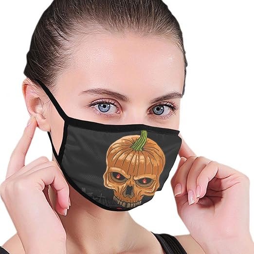 Fashion Black Face Mask Halloween Skull Pumpkin Nightmare Reusable