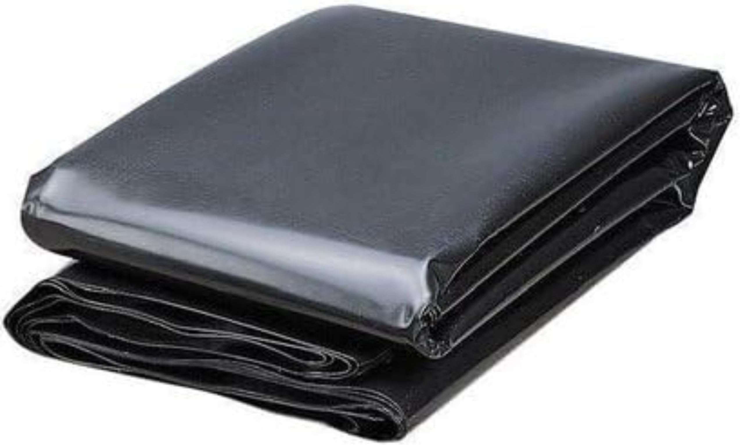 Heavy-Duty Black Plastic Sheet – Waterproof, UV-Resistant, 12ft x 16ft – Ideal for DIY, Construction, Equipment Protection, Outdoor Use, Decking Underlay, Weed Barrier, Pond Liner, and Tarp