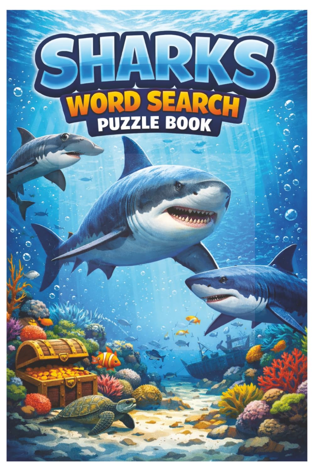Sharks Word Search Puzzle Book: A fin-tastic underwater adventure packed with word search fun