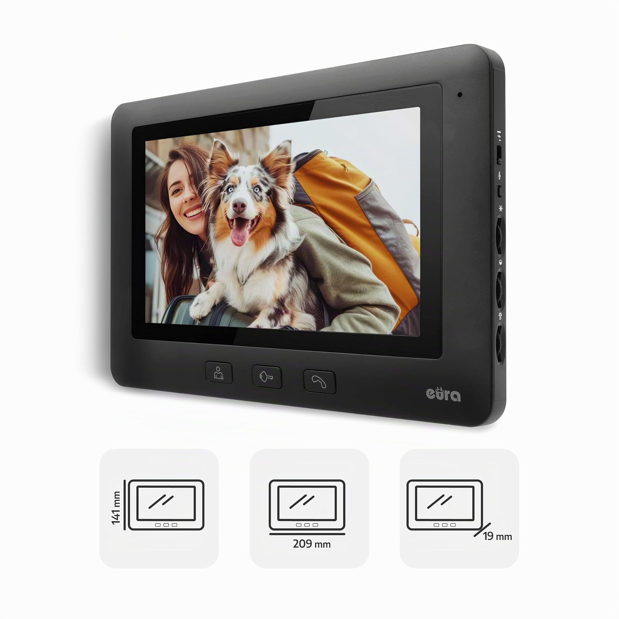 videoportero Color de 7", 4 Hilos, 2 monitores