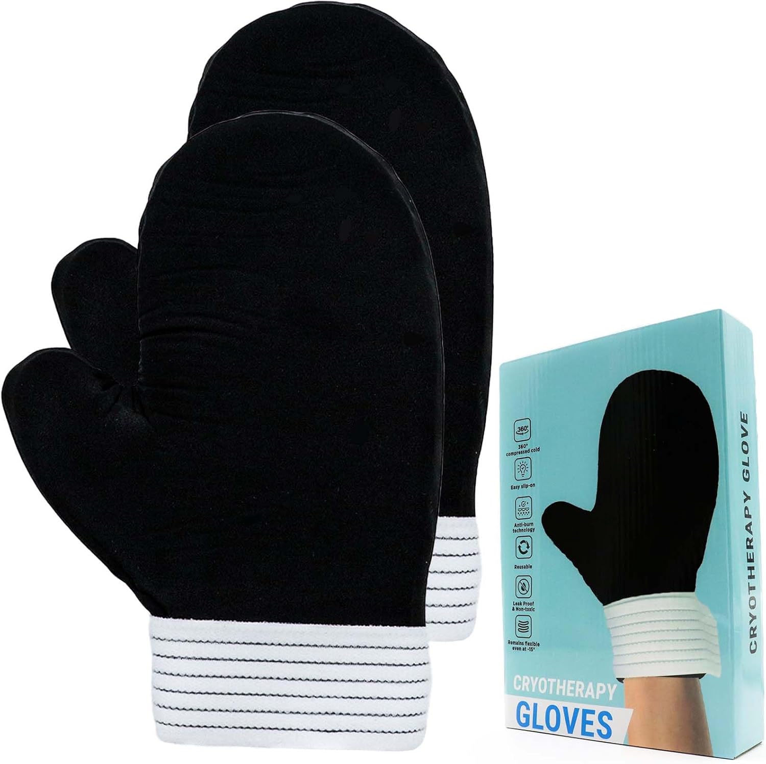 Cold Hot Therapy Gloves, Reusable Flexible Gel - Hand Pain Arthritis Carpal Tunnel Relief for Chemotherapy & Neuropathy (XL, 2, Count)