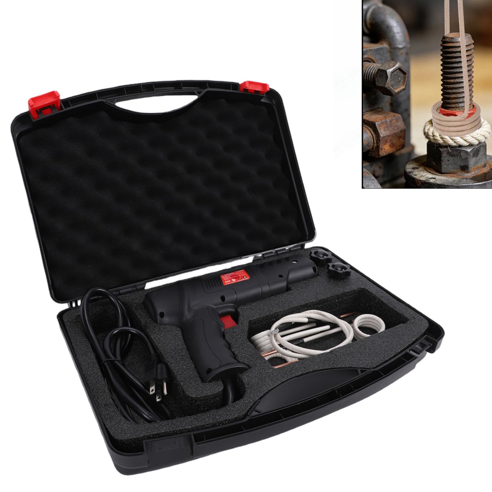 ASHATA Nagrzewnica Indukcyjna 2500 W Skuteczne Usuwanie Rdzy W Zastosowaniach Mechanicznych W Samochodach 4 Cewki (ABS)