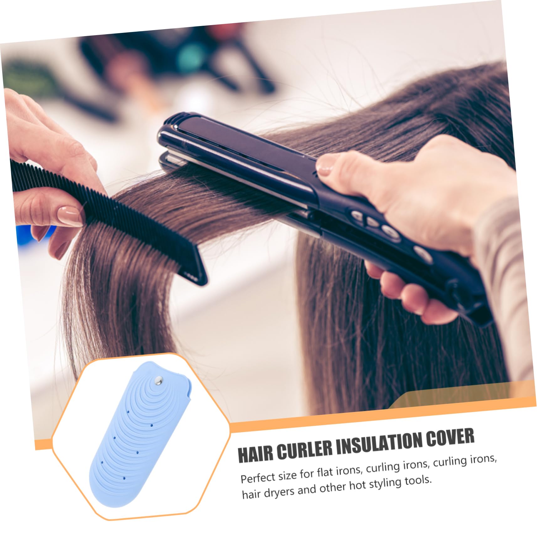 Bolsa de Silicona Resistente al Calor Portaherramientas Fácil de Llevar y Antideslizante para Planchas y Rizadores de Cabello para Trabajo y Viaje
