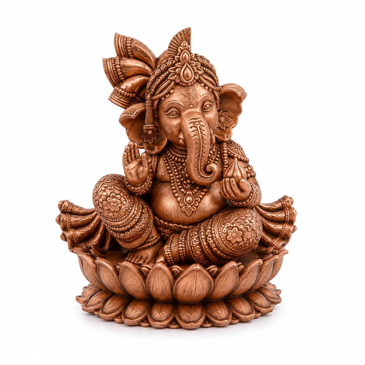 Ganesha Idol for Car Dashboard | Detailed 3D Printed Statue (Golden) | Precision 3D Printed | Intricate High-Detail Finish | Lightweight & Durable | Ideal for Car Dashboard-picture-28