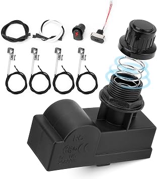 Onlyfire 2 Outlet Universal Spark Igniter Replacement Kit for Charbroil, Grill Igniter Switch Module with Wires fits for Char-Broil G511-0055-W1 and Various Char-Broil Models
