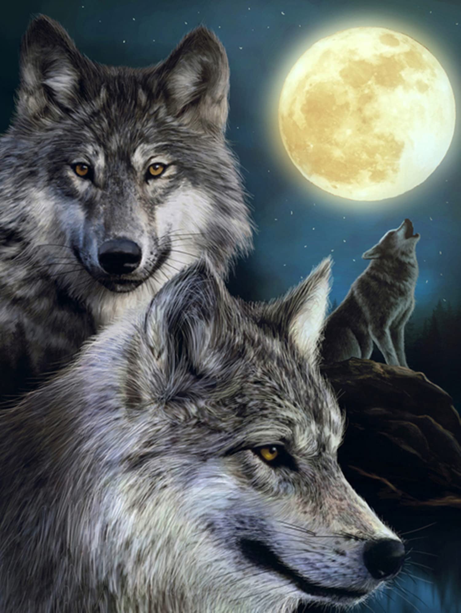 4000 Stück Jigsaw Wolf öLgemäLde Puzzles FüR Erwachsene Puzzles Tiere Puzzles Dekoration Fertige Größe 141×87cm