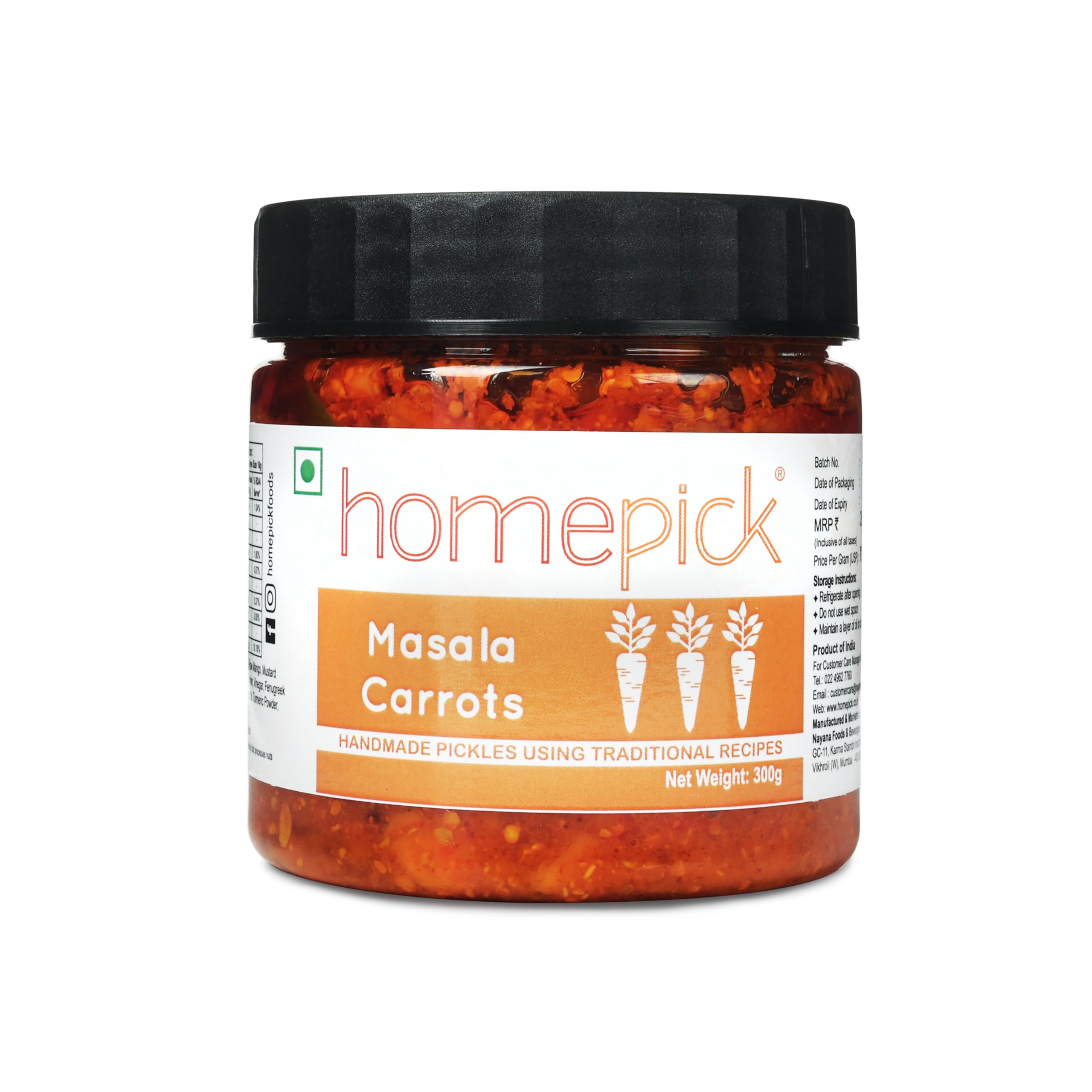 Homepick Masala Carrot Pickle 300g - Gajar Ka Achar (B0BG99QJWT) Amazon Price History, Amazon Price Tracker