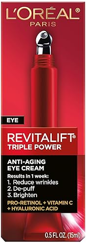 Miniatura 2 de L'Oreal Paris Revitalift Triple Power Crema antienvejecimiento para ojos, Pro Retinol, ácido hialurónico y vitamina C, reduce las arrugas y la