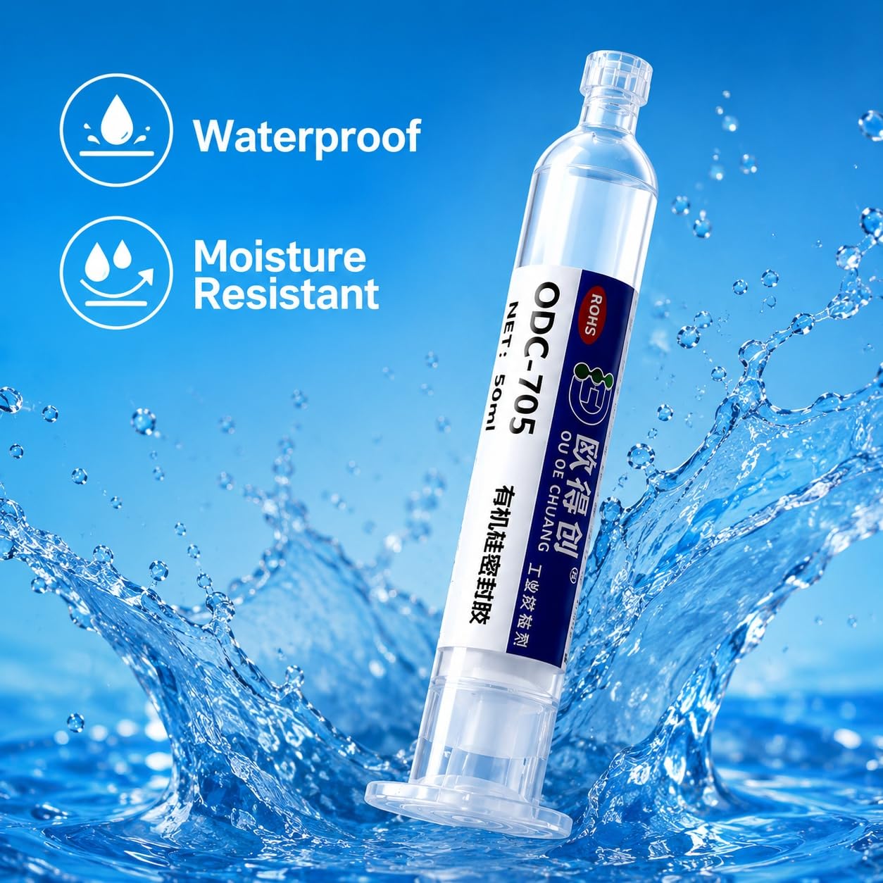 VIDOO ODC-705 RTV Silikondichtstoff für Optische Komponenten Linse Kleber-2.6L