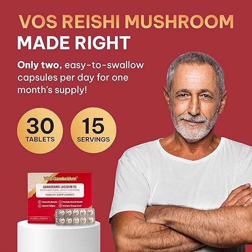 Miniatura 6 de Suplementos de hongos reishi rojos para inmunidad, extracto de Ganoderma lucidum FC, hongos Reishi naturales diarios, 40 mg, 60 píldoras (10