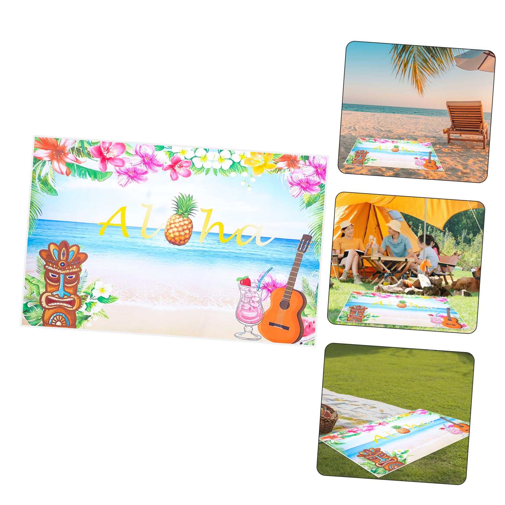 SUPVOX 5 Pièces Couverture De Plage Couverture De Pique- Extra Large Imperméable De Plein Air s Tapis De Pique- Étanche Paniers Tissu Polyester