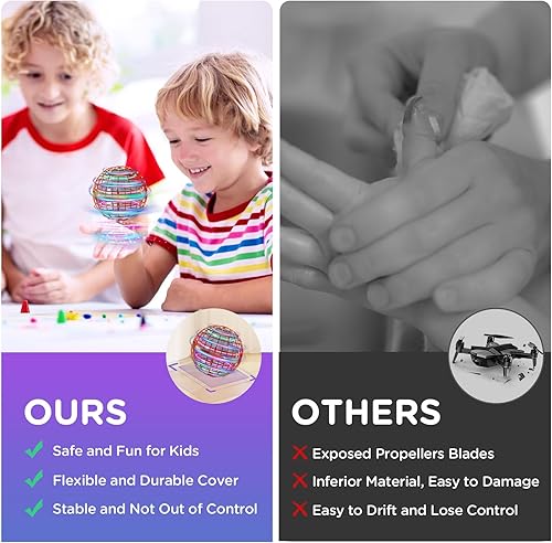 Miniatura 6 de Juguetes de bola de orbe volador mejorados, juguete de mosca voladora, globo cósmico, boomerang mágico, spinner, drone de mano, órbita, juguetes