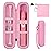 Toothbrush Travel Hard Case Compatible with Oral-B Pro 1000, 2000, 3000, 3500, 1500/ for Philips Sonicare ProtectiveClean 4100 5100 Electric Toothbrush with Mesh Pocket&Carabiner - Pink (Bag Only)