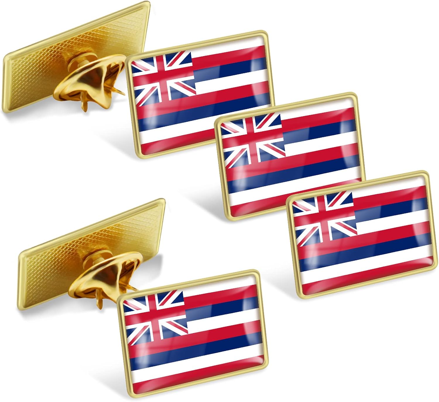 6/20/50/100Pack-US Hawaiian HI State Lapel Pins Waving Flag America Patriotic Pins Bulk Metal Souvenir Series Gifts Hawaiian Lapel Pins Badge Button