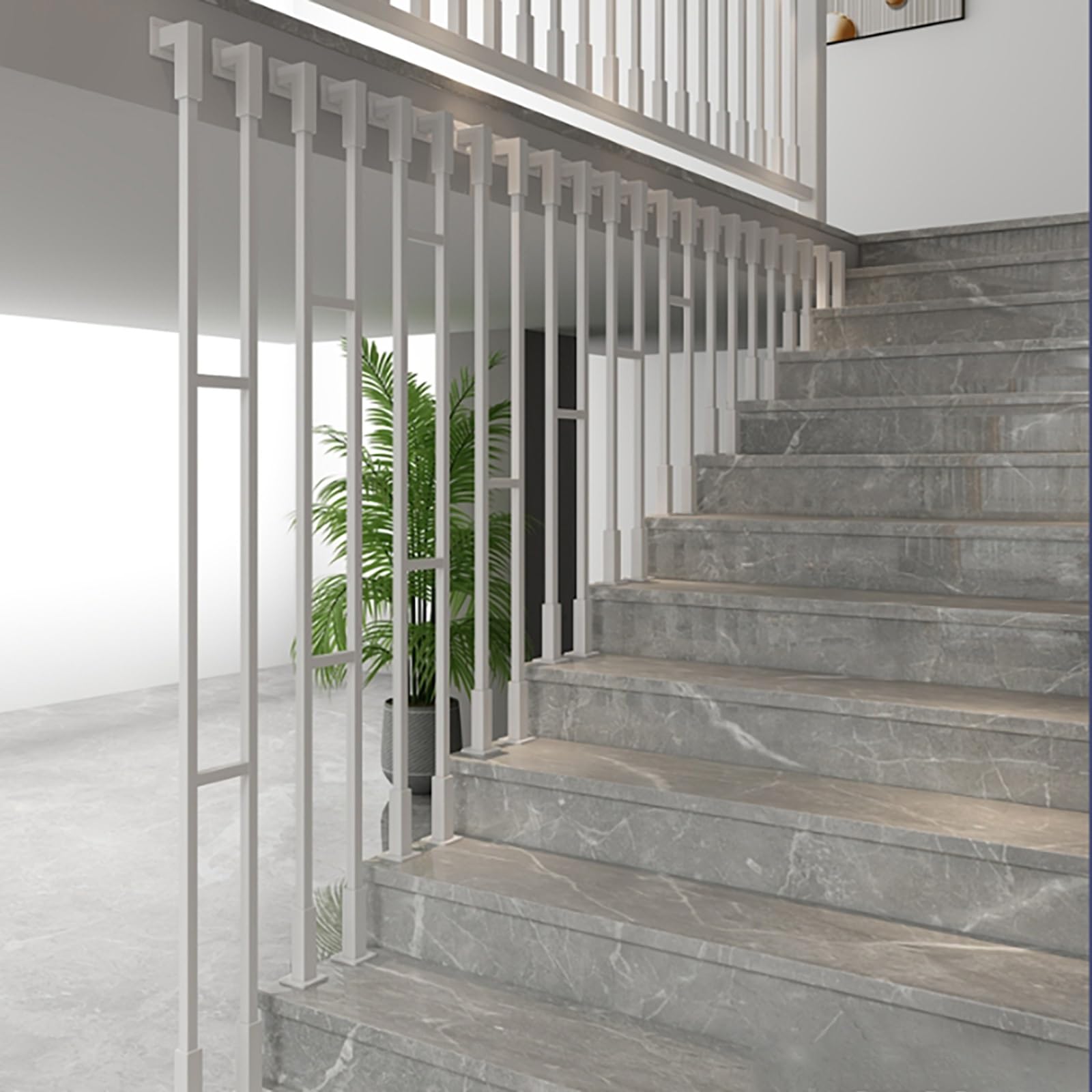 Balaustres de hierro forjado laterales con ángulo ajustable de 270° para escaleras inclinadas