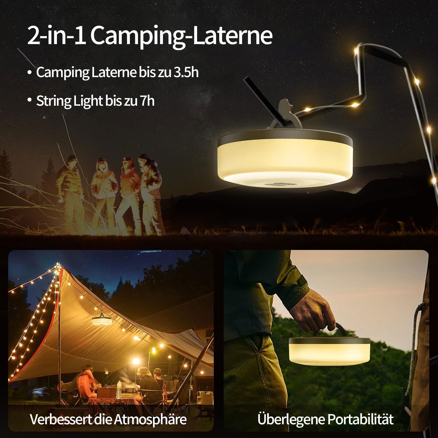 Guirlande Solaire Extérieure De Tuyau, 10M 100 Led Guirlande Lumineuse