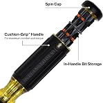 Klein Tools 32304 Screwdriver, 14-in-1 Adjustable Screwdriver with Flip Socket, HVAC Nut Drivers and Bits, Impact Rated