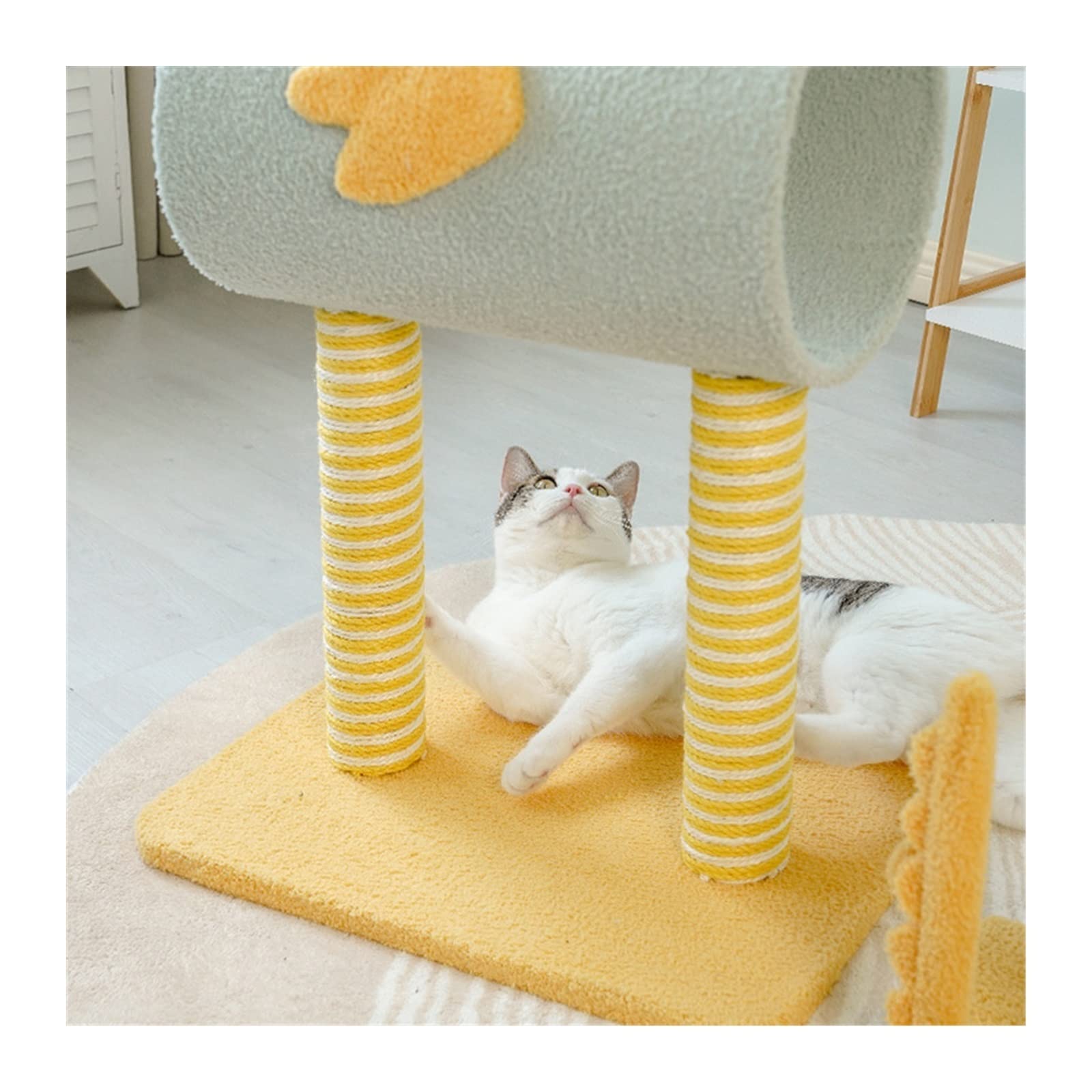 Centro de Actividades para Gatos Dinosaurio Gato Escalada Marco Multifuncional pequeño apartamento rascador Poste Arena for Gatos uno no ocupa un área de Cuatro Estaciones Universal Lindo Juguete