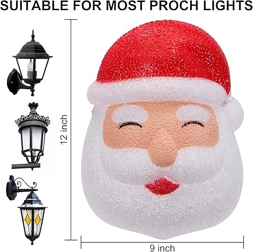Miniatura 4 de NEWBEA 2 cubiertas de luz de porche de Papá Noel de Navidad para cubierta de luz al aire libre, decoraciones de Navidad, fiestas de Navidad, luces