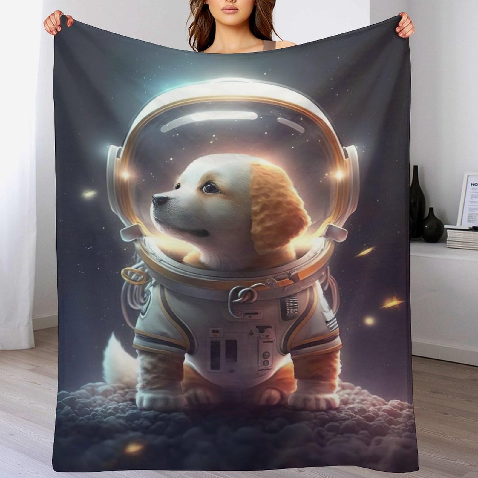 Couverture flannel chien mignon idée cadeau idéale pour enfants et garçons
