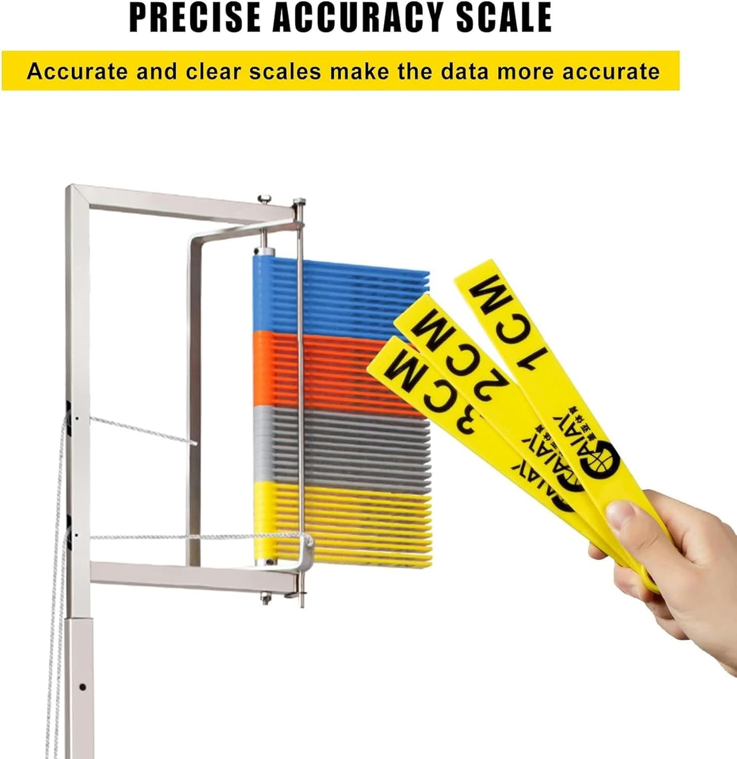 XENITE 5.6-11.8ft Vertical Jump Measure Device, Easy Reset Vertical Jump Trainer, Physical Jumping Ability Tester, Colorful ABS Plastic Target Vanes