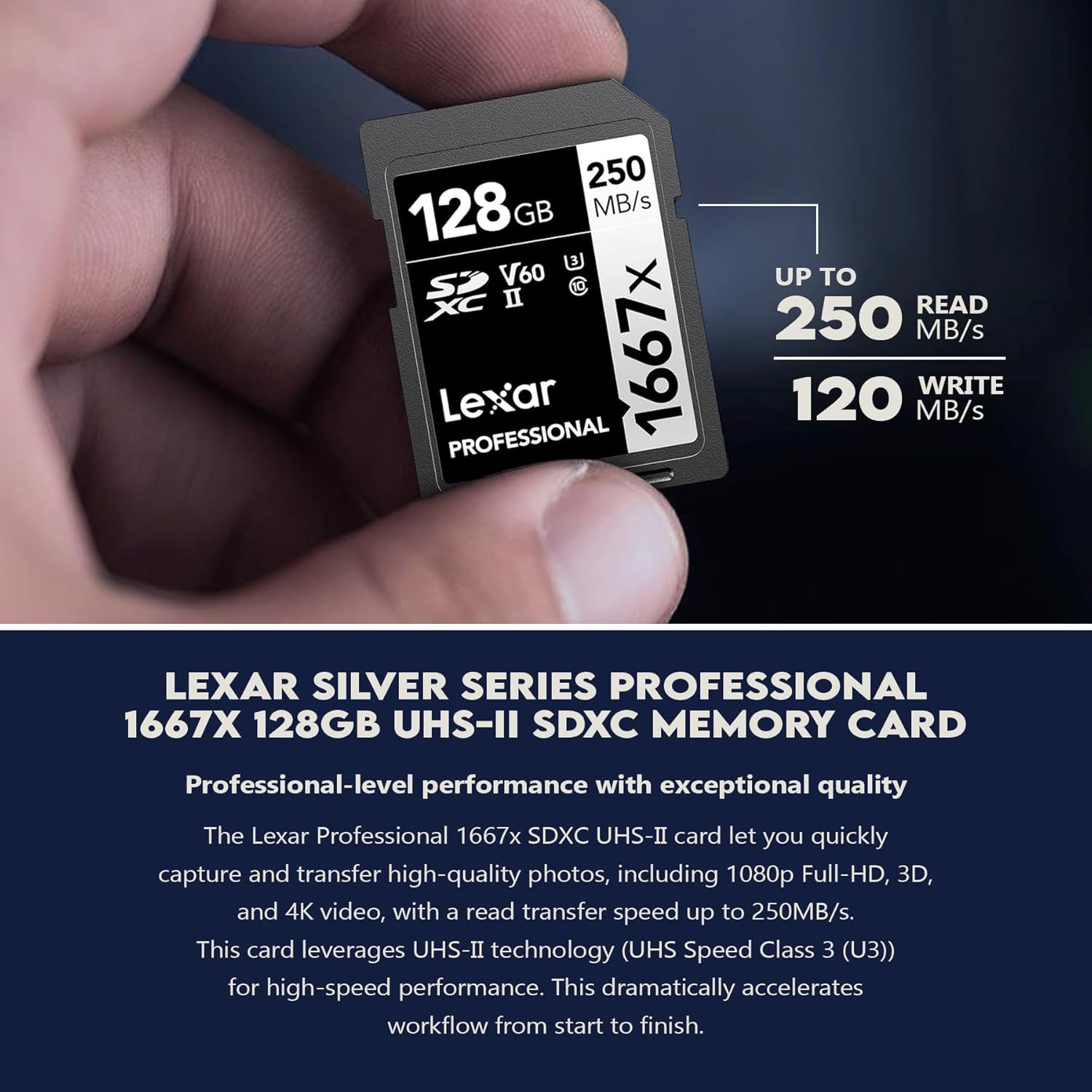 High-Speed Lexar Memory Card for Sony Alpha a7 IV