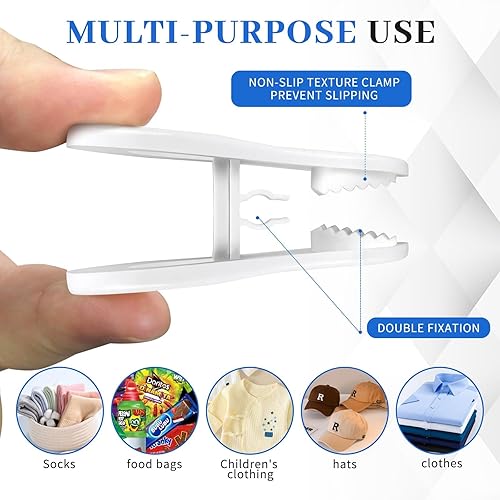 Miniatura 5 de 50 clips de plástico multiusos, ideales para faldas y pantalones